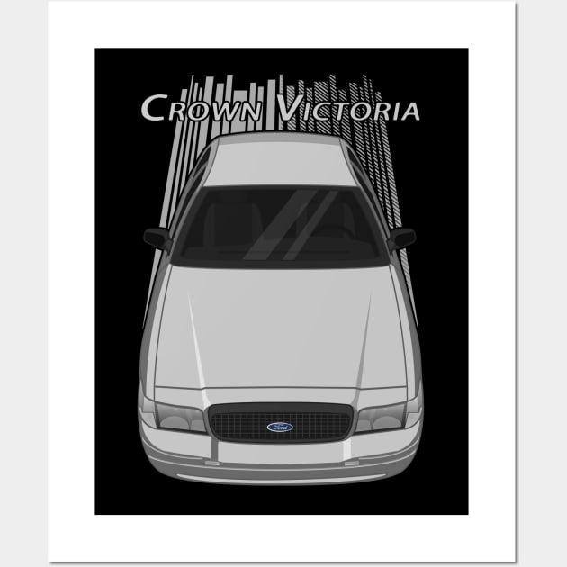 Ford Crown Victoria Police Interceptor - Silver Wall Art by V8social